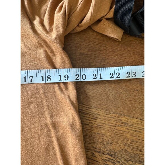 Soft Surroundings Womens Top M Tan 3/4 Sleeve Tunic Rayon/Spandex Blend - Picture 5 of 6